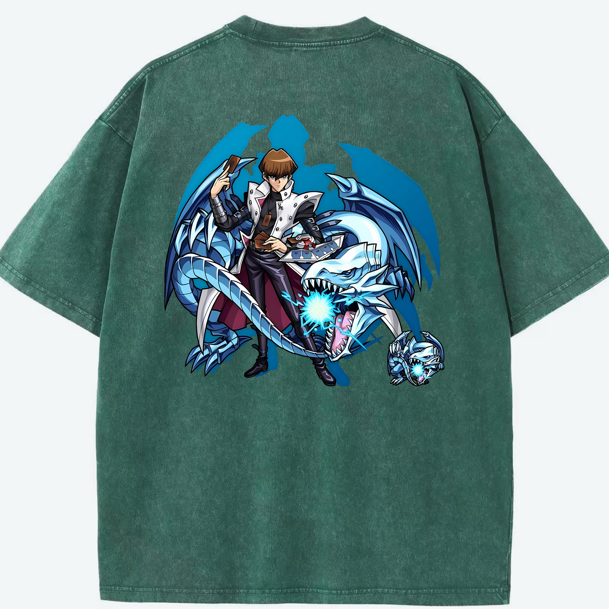 （画像用） 遊☆戯☆王 Yu-Gi-Oh! 綿100% ヴィンテージ風 半袖Tシャツ（背面プリント）